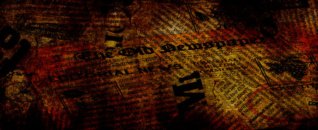 Newspaper paper grunge vintage old aged texture background.の写真素材