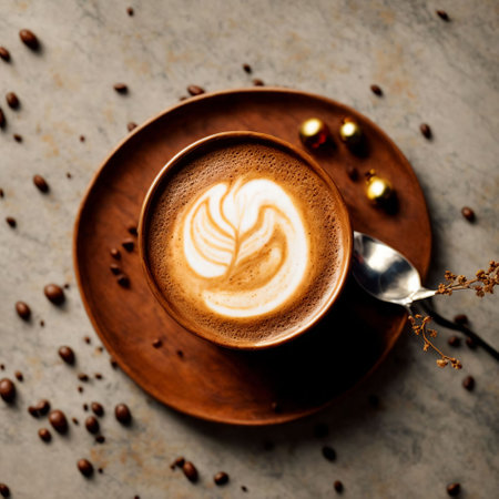 Hot invigorating black coffee in a ceramic cup, isolated, AI Generationの素材