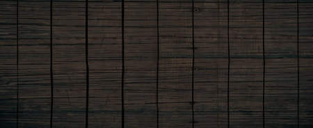 Dark wood background, old black wood texture for backgroundの写真素材