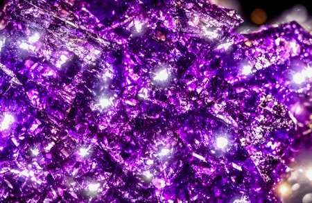 Beautiful amethyst druse close-up. High quality 3D illustration