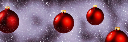 Christmas Decoration. Holiday decorations. Christmas balls. banner size. high quality 3d illustrationの写真素材