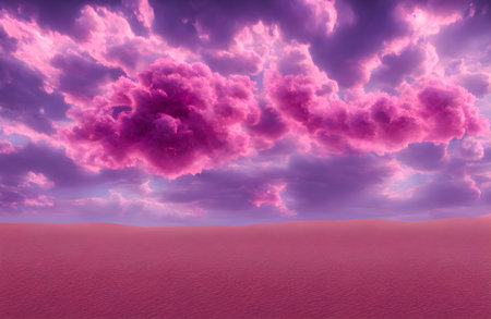 abstract background with pink purple clouds. high quality 3d illustrationの写真素材