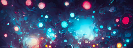 abstract future technology vision design innovation concept background. high quality 3d illustrationの写真素材