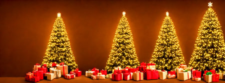 Christmas Decoration. Holiday Decorations. Christmas balls. Banner sizeの写真素材
