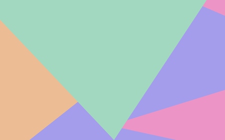 Triangular background with large green, yellow (beige) and violet trianglesのイラスト素材