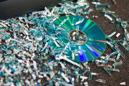 Pirated cd destroyedの写真素材