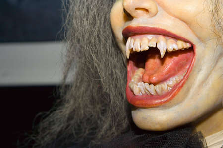 Vampire. Vampire mouth and teeth.の写真素材