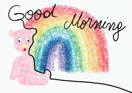 Illustration with Taddy Bears, different colorsの写真素材