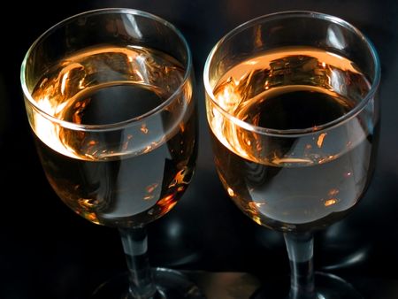  two glasses of wine                              の写真素材