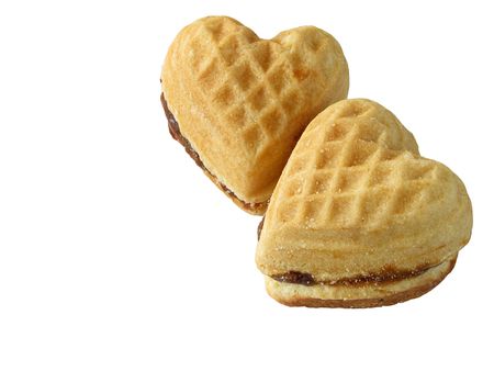 heart-like biscuits                               の写真素材