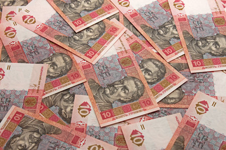 money background: ten hrivnas (Ukraine)