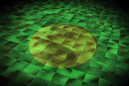 green yin yan floorの写真素材