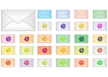 envelopes with e-mail sign vector illustration のイラスト素材