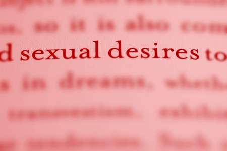 close up of phrase Sexual Desires in textの写真素材
