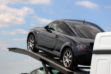 transportation of racing car, ukrainian drag racing championship, 6 of august  2011