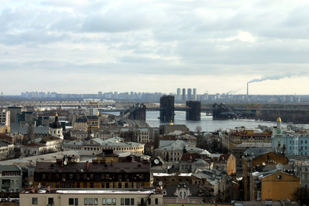 Kiev at winter morning