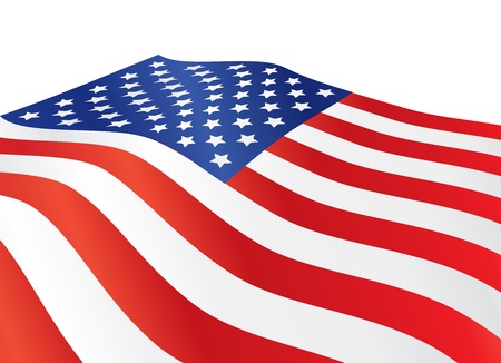close up of United States of America flag illustrationのイラスト素材
