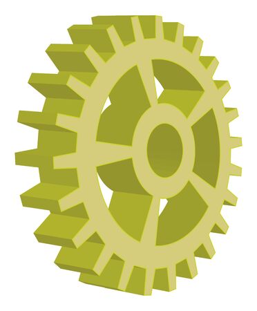 3d illustration of gearの写真素材