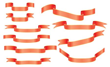 set of red holiday banners vector illustrationのイラスト素材