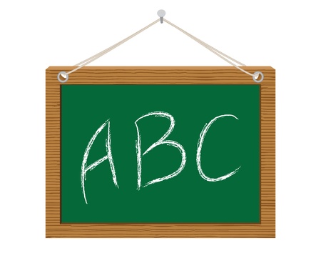 green chalkboard with ABC vector illustrationのイラスト素材