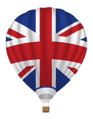 airballoon with United Kingdom flag vector illustrationのイラスト素材