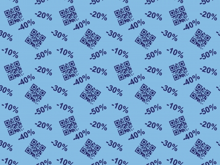 seamless background with QR code saleのイラスト素材