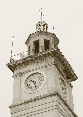 tower of fire station in Poltava, Ukraine