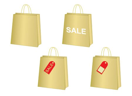 set of shopping bags  のイラスト素材