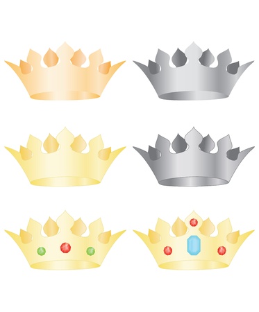 set of crowns vector illustrationのイラスト素材