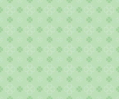 seamless pattern for St Patricks Day with four leaf shamrock leavesのイラスト素材
