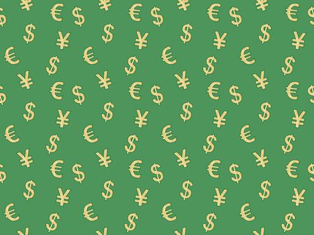seamless pattern with currency signsのイラスト素材
