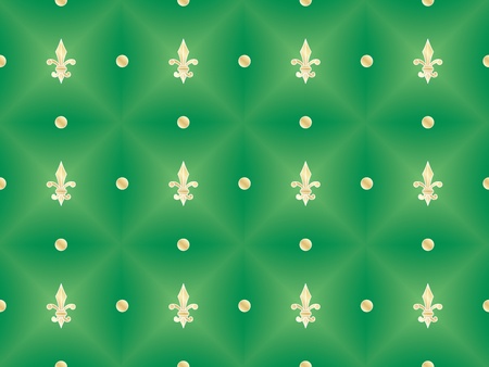 green seamless pattern with royal liliesのイラスト素材