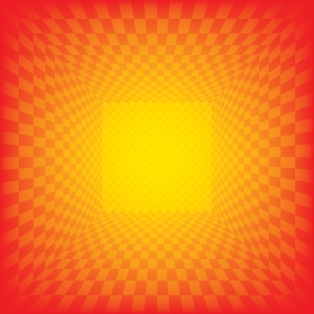 abstract square background with chequerwise pattern on wallsのイラスト素材