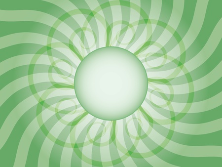 green abstract rays background with circle for textのイラスト素材