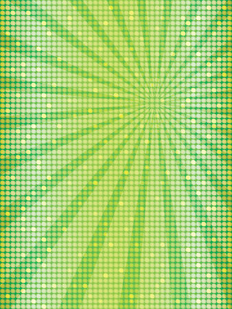 green abstract mosaic background with raysのイラスト素材