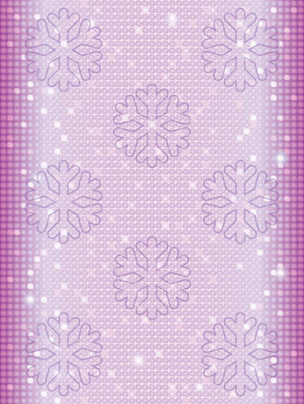 abstract mosaic background with snowflakesのイラスト素材