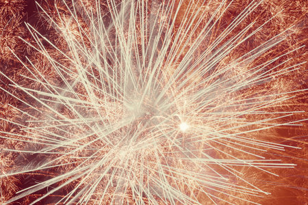 bright holiday fireworks backgroundの写真素材