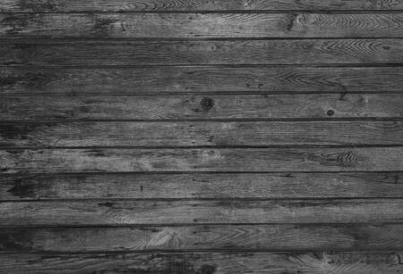 grunge black and white wooden wallの写真素材