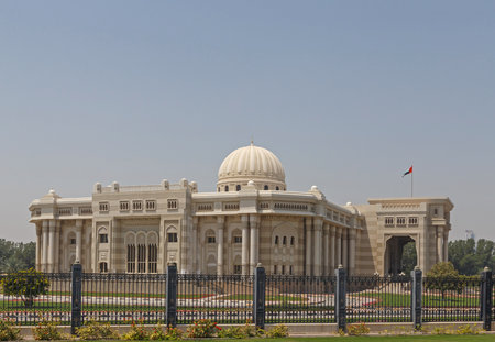 SHARJAH, UAE - MAY 16, 2016: building of governmentのeditorial素材