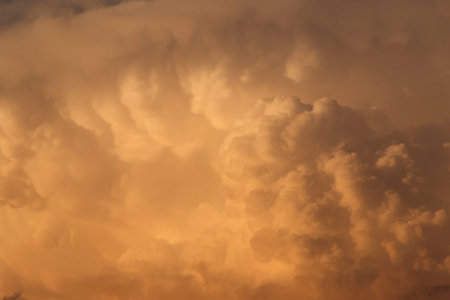 close up of thunderstorm clouds