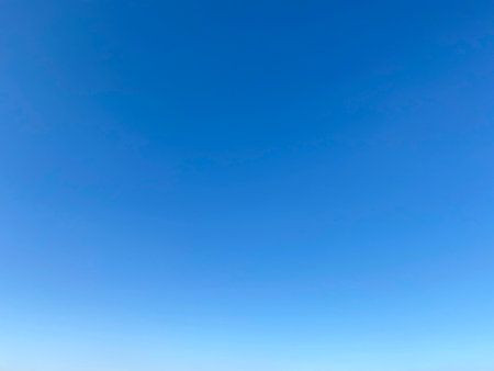 natural background: view on clear blue skyの写真素材