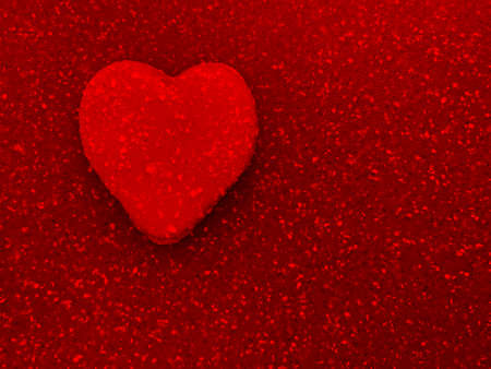 red Day of Valentine background: valentine shaped biscuit on abstract boardの写真素材