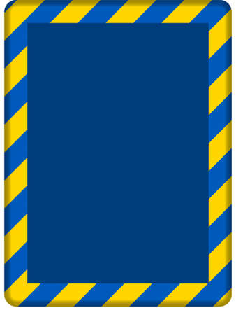 Stand with Ukraine: rounded frame made of Ukrainian flag stripes with blue blank backgroundの写真素材