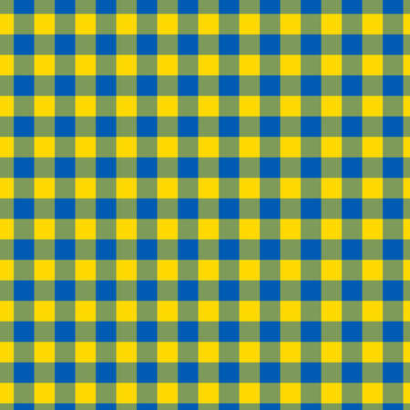 Stand with Ukraine: seamless gingham pattern made of Ukrainian flag stripesの写真素材