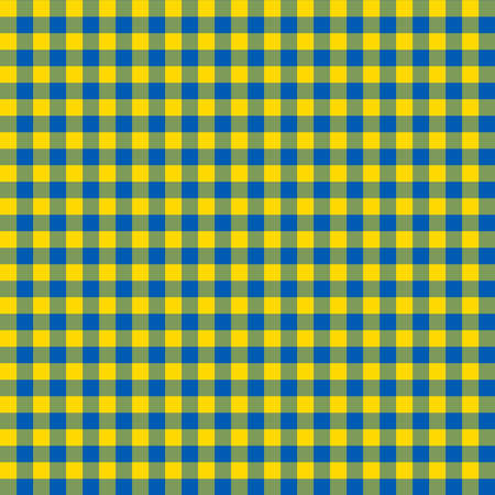 Stand with Ukraine: seamless small gingham pattern made of Ukrainian flag stripesの写真素材