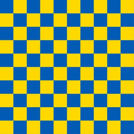 Stand with Ukraine: blue and yellow seamless checkerboard patternの写真素材