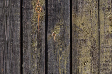 old rural fence made of wooden planksの写真素材
