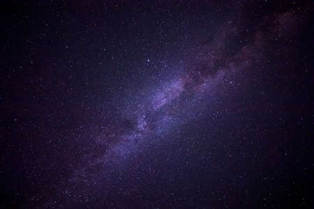 sight of Milky Way galaxy in night skyの写真素材