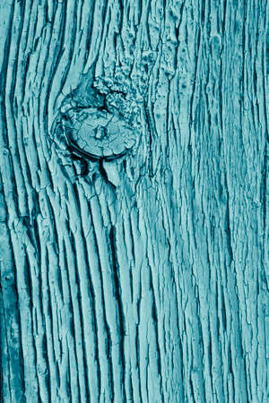 close up of old painted aqua color wooden boardの写真素材