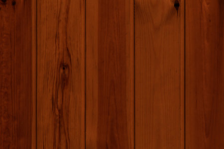 close up of brown wooden wall made of planks backgroundの写真素材